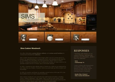 screenshot of the sims webpage for sample